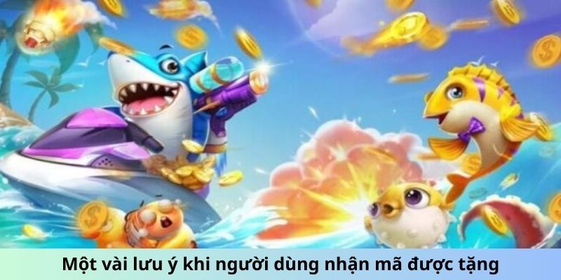 Một vài lưu ý khi người dùng nhận mã được tặng